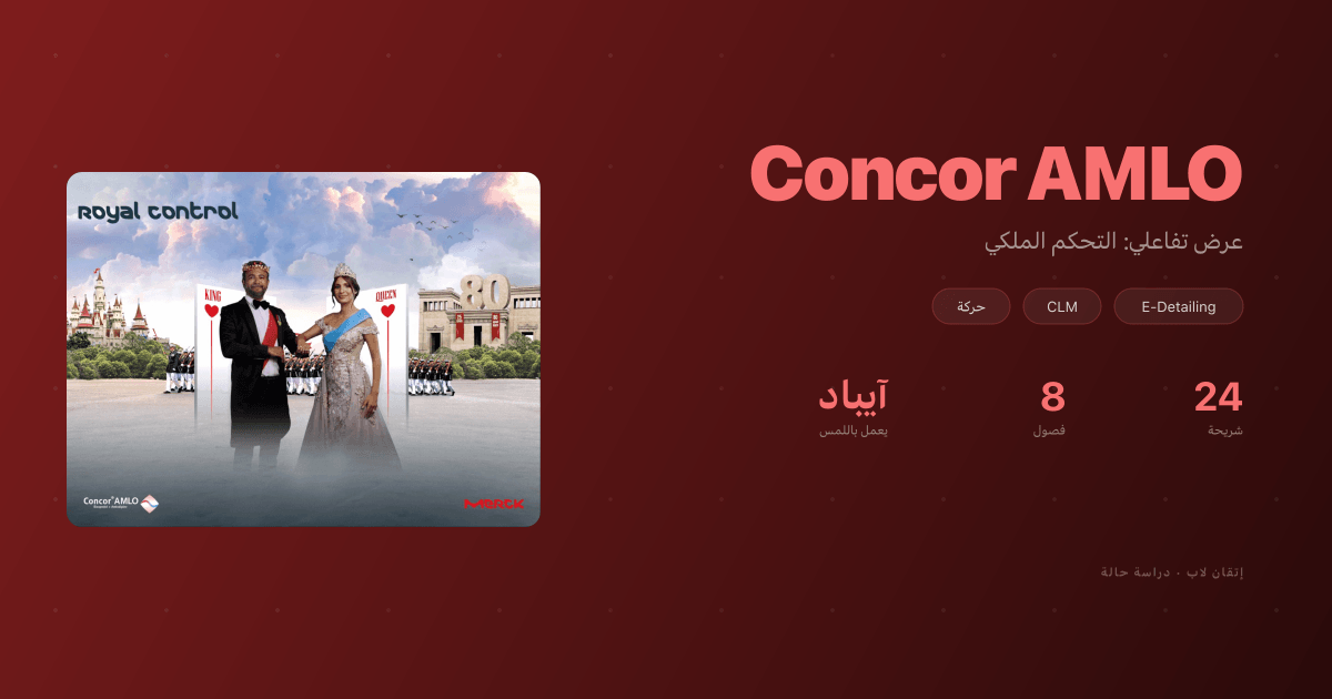 Concor AMLO: التحكم الملكي، عرض E-Detailing لعلاج ضغط الدم