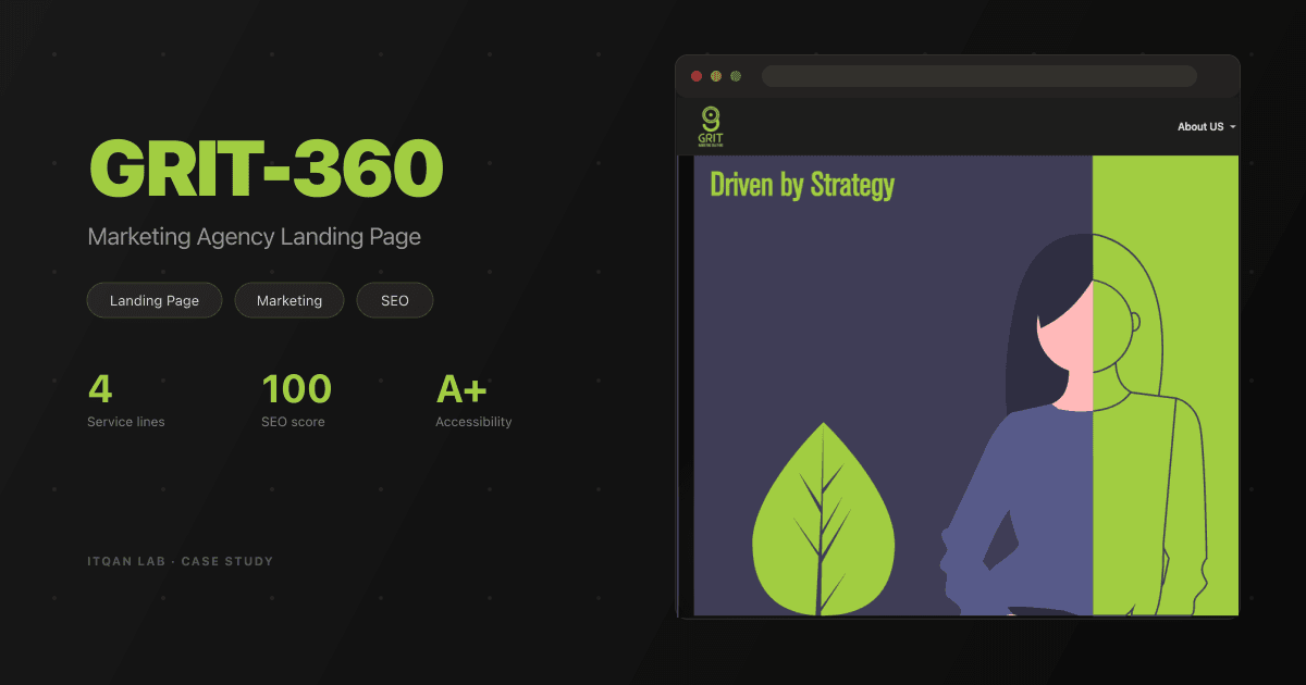 GRIT-360 — Futuristic Marketing Agency Landing Page