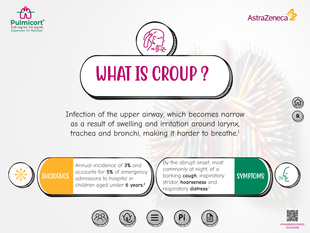 Slide explaining croup in children