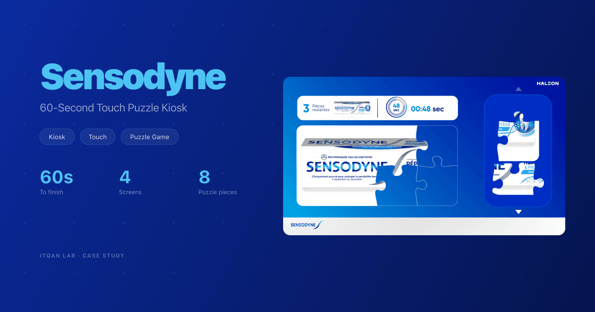 Sensodyne Game: a 60-Second Touch Puzzle for a Dental Kiosk